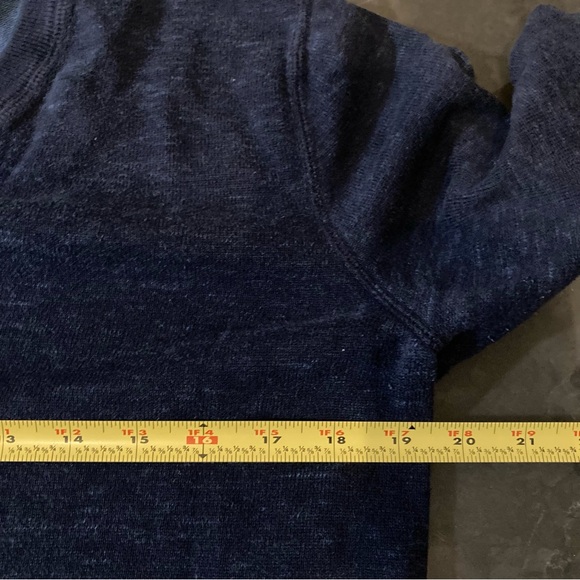 J.CREW 100% Cotton Men's Navy Blue V-Neck Sweater Size Small Preppy 90S Pullover - Picture 9 of 11